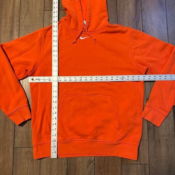 Vintage Nike Center Swoosh Hoodie Sweatshirt Men's Medium Orange - Picture 4 of 5